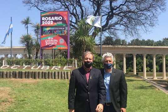 Imagen de AEHGAR participo del lanzamiento del reloj de cuenta regresiva de los III Juegos Suramericanos de la Juventud Rosario 2022 Imagen de AEHGAR participo del lanzamiento del reloj de cuenta regresiva de los III Juegos Suramericanos de la Juventud Rosario 2022